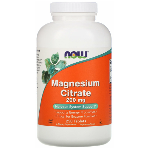 ���� �������� NOW Magnesium Citrate, 250 �, 200 ��, 250 ��., ������ ������