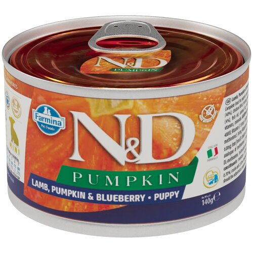   Farmina N&D PUMPKIN, Lamb & Blueberry Puppy (.)  ,     , 140  x 6    -     , -,   