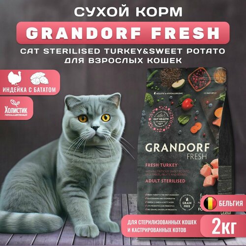    GRANDORF Fresh Cat STERILISED Turkey&Sweet Potato         , 2    -     , -  