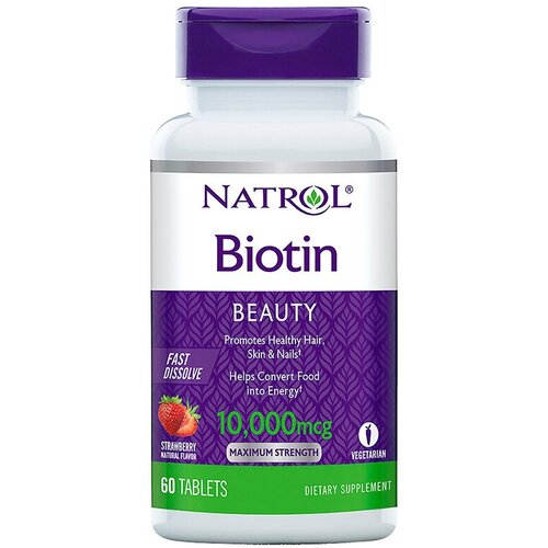  Natrol Biotin Fast Dissolve ., 10000 , 60 .,    -     , -  