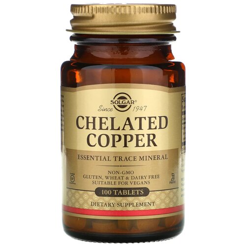 ���� Solgar Chelated Copper ����� ����, 100 ��������, ������ ������