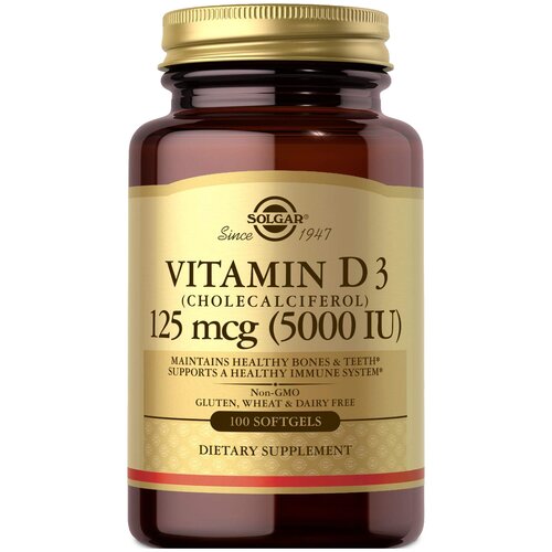   SOLGAR Vitamin D3 (Cholecalciferol) 5000 , 100 .   -     , -  