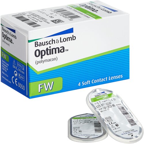 ���� ���������� ����� Bausch & Lomb Optima FW, 4 ��., R 8,7, D -4,25, ������ ������