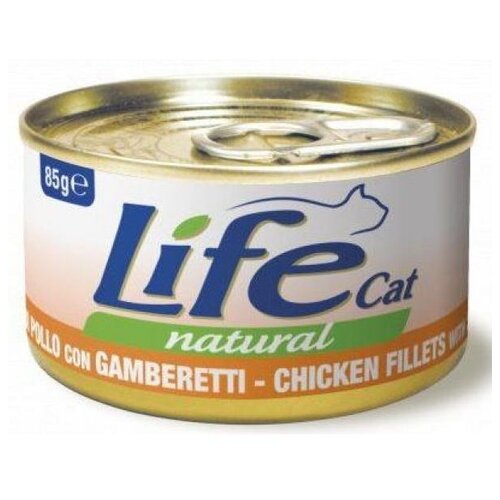  Lifecat chicken with shrimps 85g -         85 . (2 )   -     , -,   