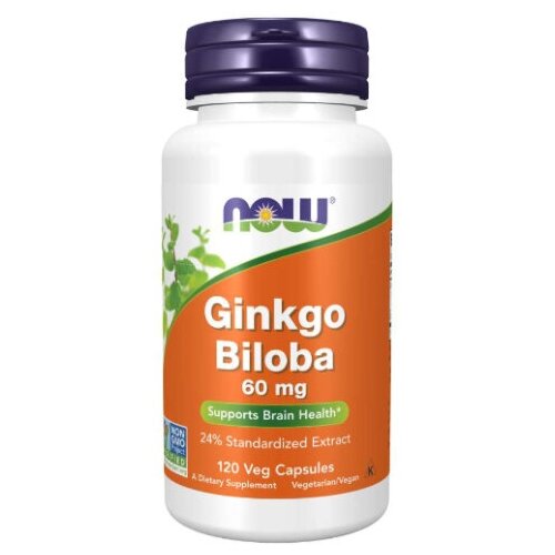  NOW Ginkgo Biloba 60 mg, 120 vcaps   -     , -  