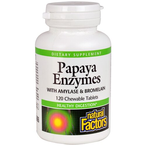   Natural Factors Papaya Enzymes with Amylase & Bromelain, 90 , 120 .   -     , -  