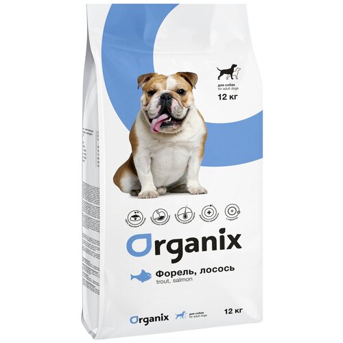  Organix -        (adult dogs salmon and trout) 18    -     , -,   