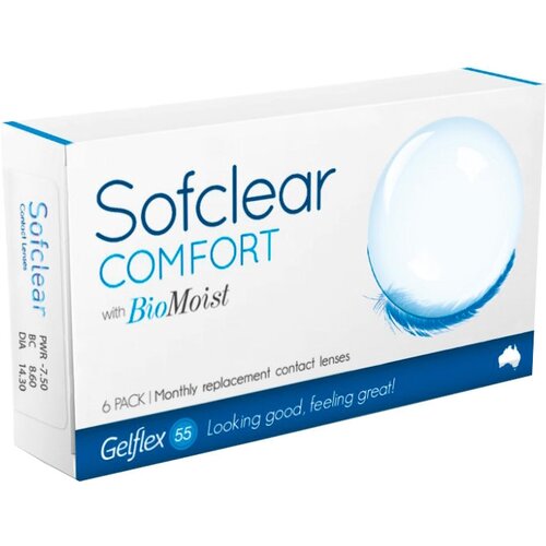    Gelflex Sofclear Comfort with BioMoist, 6 ., R 8,6, D -3,5, , 1 .   -     , -  