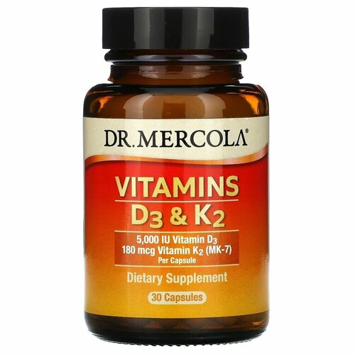 ���� ������� Dr. Mercola Vitamins D3 & K2, 30 ��., ������ ������