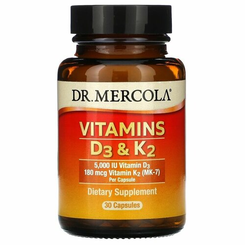   Dr. Mercola Vitamins D3 & K2, 30 .   -     , -  