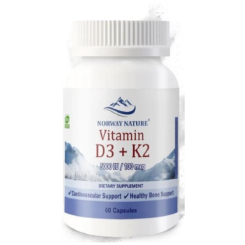  Norway Nature Vitamin D-3 5000 IU + K2 100  60    -     , -  