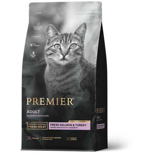    Premier Cat Salmon and Turkey ADULT,   ,   8  (PR Cat Ad Salmon 8)   -     , -  