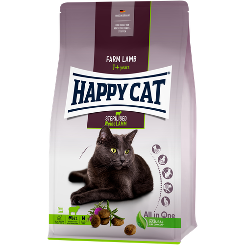    Happy Cat Sterilised Weide-Lamm         1.3    -     , -,   