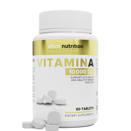 ���� ������� � 10000�� (VITAMIN A 10000 IU) aTech nutrition 60 ��������, ������ ������