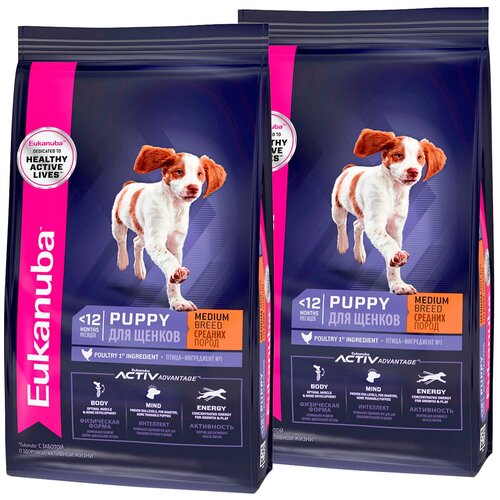  EUKANUBA PUPPY & JUNIOR MEDIUM BREED     (0,8 + 0,8 )   -     , -  