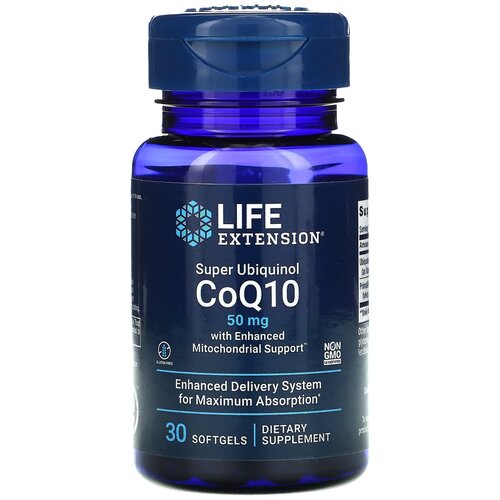 ���� ������� Life Extension Super Ubiquinol CoQ10 with Enhanced Mitochondrial Support, 40 �, 50 ��, 30 ��., ������ ������