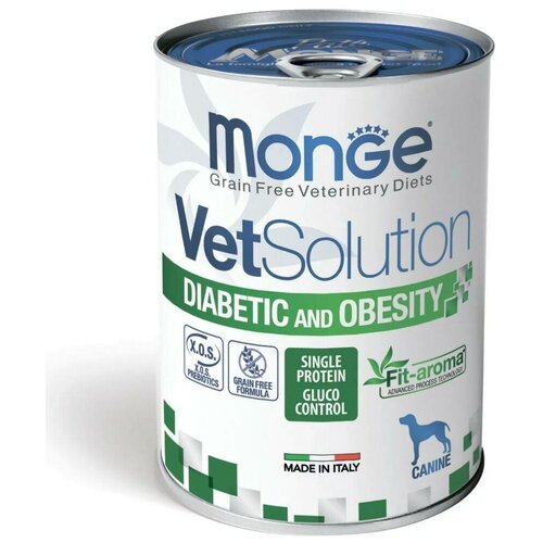  Monge VetSolution Dog Diabetic and Obesity        400    -     , -,   