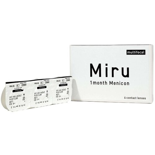    Menicon Miru 1month Multifocal, 6 ., R 8,6, D -2, ADD:    -     , -  