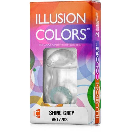    ILLUSION Colors Shine, 2 ., R 8,6, D -0,5, grey   -     , -  