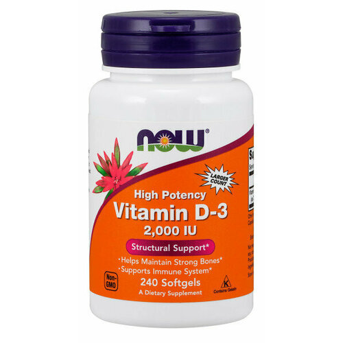  NOW Vitamin D3 2000  240 softgel   -     , -  