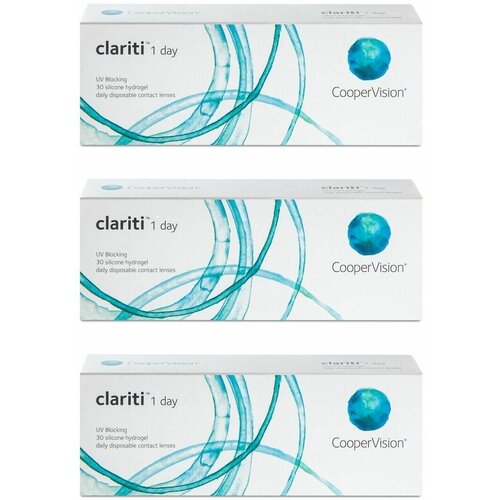 ���� ���������� ����� CooperVision Clariti 1 day, 30 ��., R 8,6, D -2, 3 ��., ������ ������