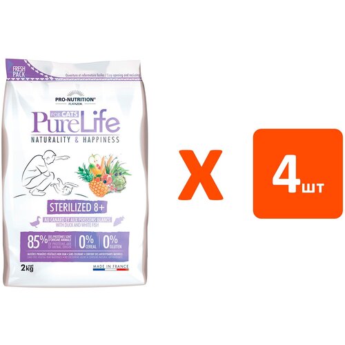  FLATAZOR PURE LIFE ADULT STERILISED 8+         8  (2   4 )   -     , -,   