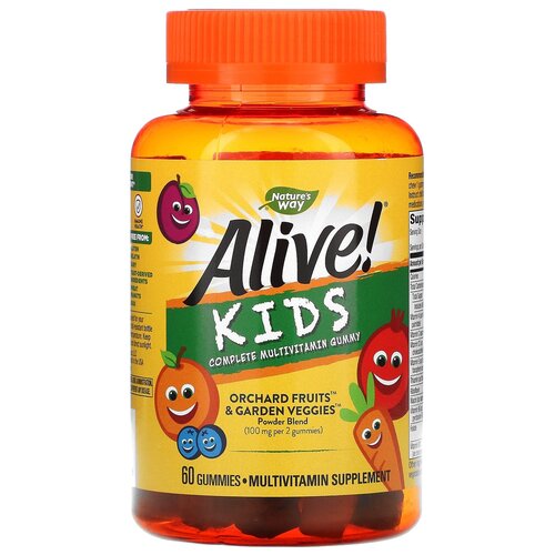   Nature's Way Alive! Kids Multivitamin Gummy, 200 , 200 , 60 .   -     , -  