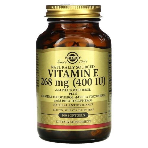 ���� ������� SOLGAR Vitamin E, 200 �, 400 ��, 100 ��., ������ ������