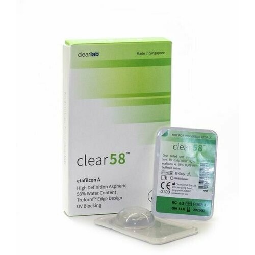    Clearlab Clear 58, 14 , 6 ., R 8,7, D +3, 1 .   -     , -  