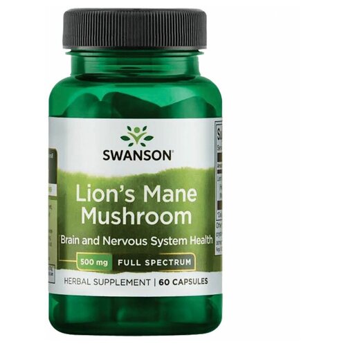      Swanson Full Spectrum Lions Mane Mushroom 500 mg (60 )   -     , -  