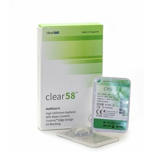    Clearlab Clear 58, 14 , 6 ., R 8,3, D -4,5, , 1 .   -     , -  