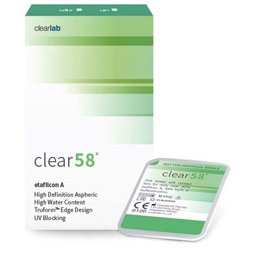 ���� ���������� ����� Clearlab Clear 58, 14 ��, 6 ��., R 8,7, D -0,5, ����������, 1 ��., ������ ������