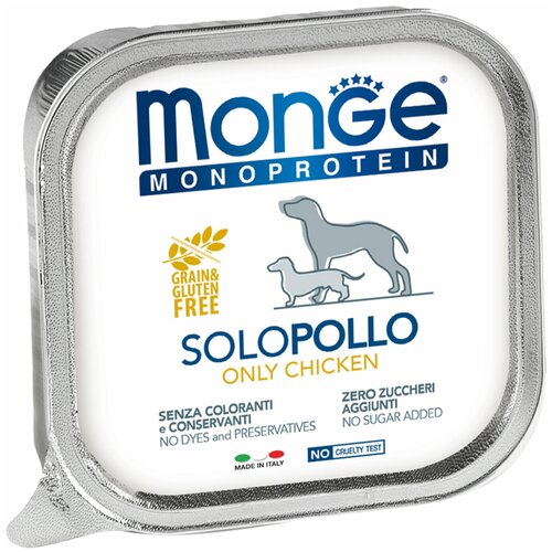     Monge Dog Monoprotein SOLO POLLO, , , 6 .  150  ()   -     , -,   