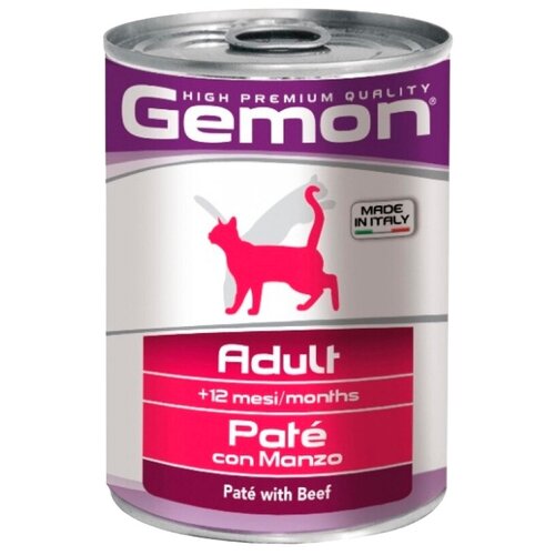      Gemon Cat Adult Pate con Manzo, , 400  ()   -     , -,   