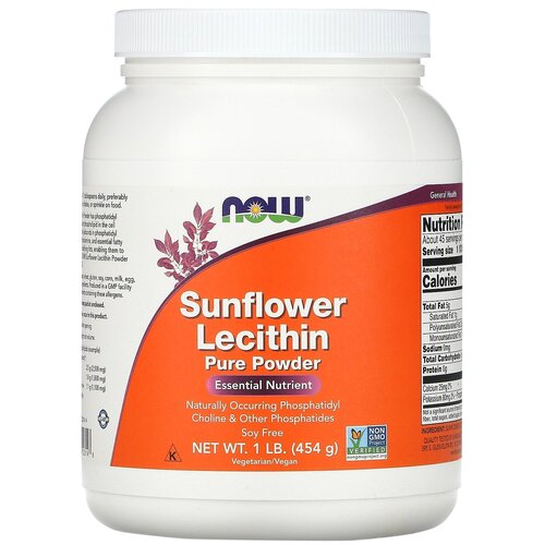 ���� ������� NOW Sunflower Lecithin, 454 �, 454 ��, ������ ������