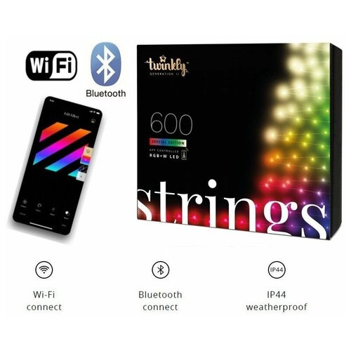  Smart LED  Twinkly Strings 600  RGB+W BT+WiFi (TWS600SP-BEU)   -     , -  