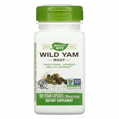  Nature s Way, Wild Yam Root, 425 mg, 100 Vegan Capsules   -     , -  