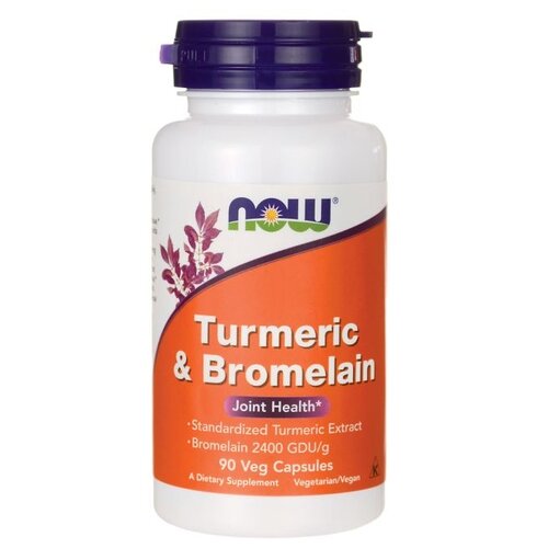 ���� ������� NOW Turmeric & Bromelain, 100 ��, 90 ��., ������ ������
