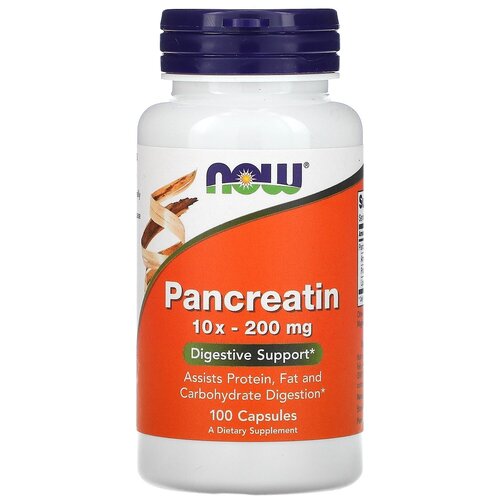   NOW Pancreatin 10X, 80 , 80 , 200 , 100 .   -     , -  