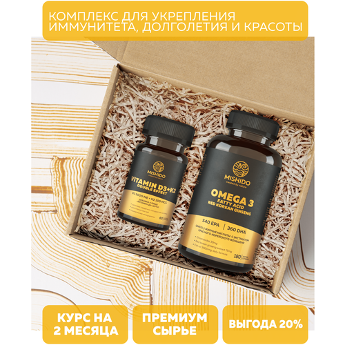 ���� ���������� ����� MISHIDO: ����� 3 � ������� ��������� ���������, 180 ������ + ������� D3 �3 5000 ME + K2 100��, 60 ������, ������ ������