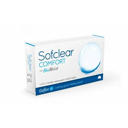 ���� ���������� ����� Gelflex Sofclear Comfort with BioMoist, 3 ��., R 8,6, D -1,5, ����������, 1 ��., ������ ������
