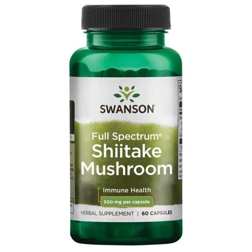 ���� Swanson Shiitake Mushroom 500 mg Full Spectrum (���� ������� 500 ��) 60 ������ (Swanson), ������ ������