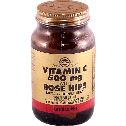 ���� Solgar Vitamin C with Rose Hips ���., 500 ��, 100 �, 100 ��., ������ ������
