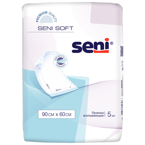 ���� ������� ����������� ����������� ������������� Seni Soft 90 x 60 c�, 5 ��., ������ ������