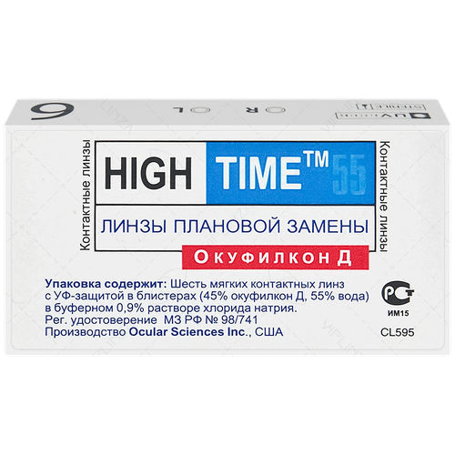    CooperVision High Time 55, 6 ., R 8,6, D -3,75, 1 .   -     , -  