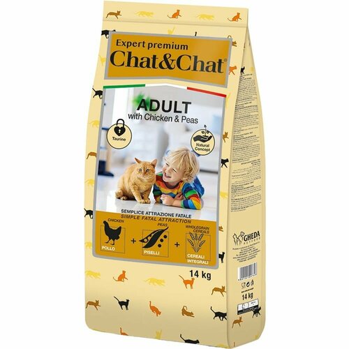    Chat&Chat Expert Premium Adult with chicken & peas,       , 14   -     , -  