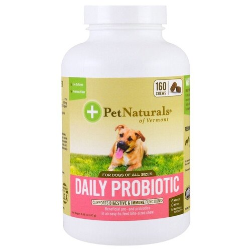  Pet Naturals, Daily Probiotic, For Dogs , 160 Chews, 8.46 oz (240 g)