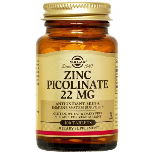 ���� Solgar Zinc Picolinate ���., 250 ��, 170 �, 100 ��., ������ ������