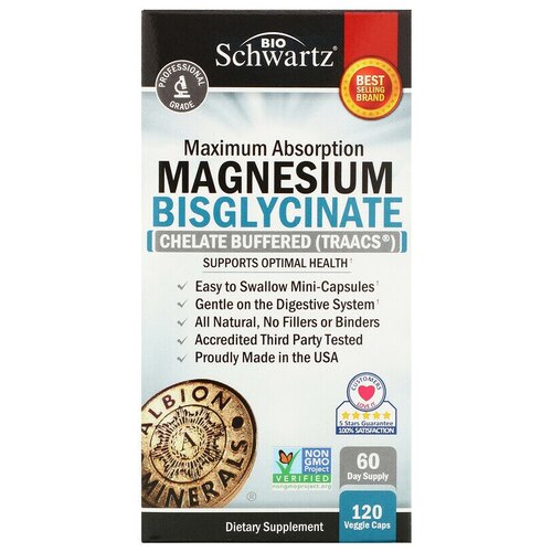  BioSchwartz Maximum Absorption Magnesium Bisglycinate (    ) 120 -   -     , -  