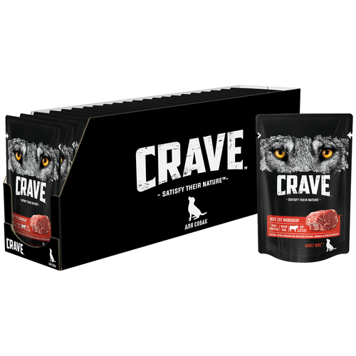  Crave Dog Adult Beef,  (0.085 ) 24    -     , -,   